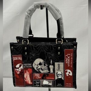 NWOT Lettoria Codex of Gothic Tales Black Shoulder/Hand Bag